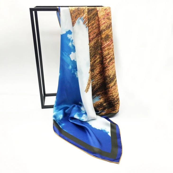 Digital Printing Square Silk Satin Scarves