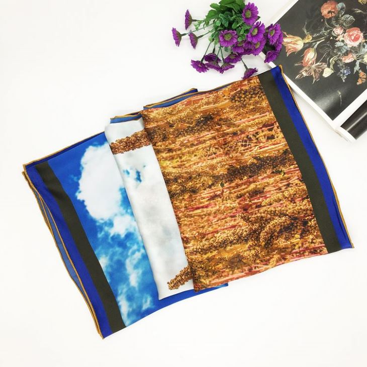 Digital Printing Square Silk Satin Scarves