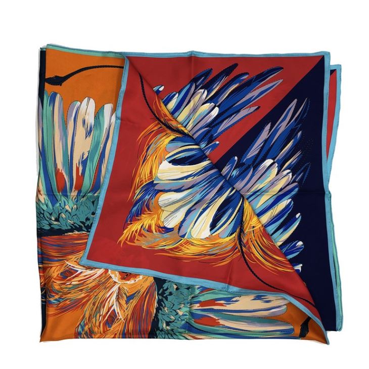 Custom Digital Double Sided Silk Scarf Women Printed Scarf Silk Women Custom Digital Double Sided Silk Scarf Women Printed Scarf Silk Women