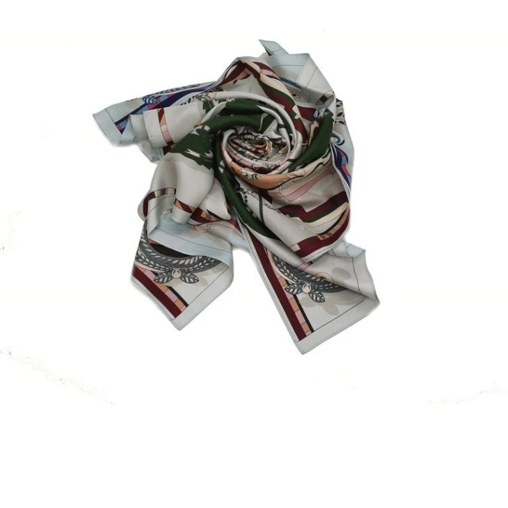 Custom Digital Printed Scarf Silk Double Sided Scarf Custom Digital Printed Scarf Silk Double Sided Scarf