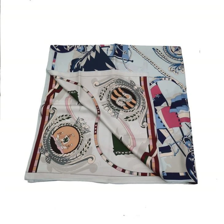 Custom Digital Printed Scarf Silk Double Sided Scarf Custom Digital Printed Scarf Silk Double Sided Scarf
